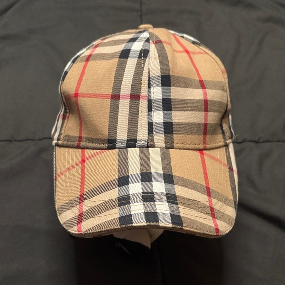 Burberry Accessories - Burberry Beige Checkered Cap